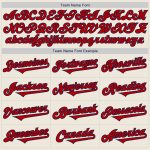 Personalized Two Tone Red Navy Baseball Jersey for Men and Women Personalized Cream Red-Navy Two Tone Baseball Jersey