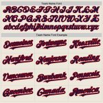 Personalized Navy Softball Jersey with Cream Red Pinstripe, Two-Button, Unisex Design Personalized Cream Red Pinstripe Navy