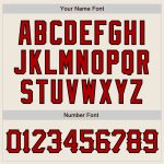 Personalized Red and Black Pinstripe Baseball Jersey - Custom Cream Jersey Personalized Cream Red Pinstripe Red-Black Baseball