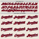 Personalized Red Navy Pinstripe Baseball Jersey for Men and Women Personalized Cream Red Pinstripe Red-Navy Baseball Jersey
