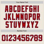 Personalized Red Navy Pinstripe Baseball Jersey for Men and Women Personalized Cream Red Pinstripe Red-Navy Baseball Jersey