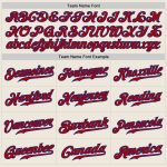 Custom Name & Number Personalized Red-Royal Pinstripe Baseball Jersey - Authentic Team Apparel Personalized Cream Red Pinstripe