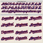 Personalized Unisex Softball Jersey - Cream Red Pinstripe Two-Button Design Personalized Cream Red Pinstripe Royal Two-Button