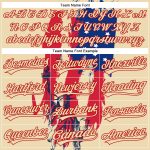 Personalized 3D American Eagle Baseball Jersey in Cream Red-Royal with Stars Personalized Cream Red-Royal 3D American Spirit