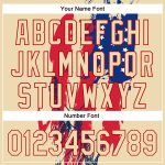 Personalized 3D Pattern American Eagle Baseball Jersey with Custom Name & Number - Cream Red-Royal Team Design Personalized