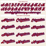 Personalized Red-Royal Baseball Jersey - Authentic Custom Cream Team Apparel Personalized Cream Red-Royal Authentic Baseball