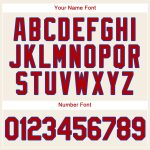 Personalized Red-Royal Baseball Jersey - Authentic Custom Cream Team Apparel Personalized Cream Red-Royal Authentic Baseball