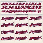Personalized Red Cream Authentic Sleeveless Baseball Jersey Personalized Cream Red-Royal Authentic Sleeveless Baseball Jersey