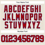 Custom Red-Royal Baseball Jersey Personalized Design | Perfect Gift 100 Personalized Cream Red-Royal Baseball Jersey 100