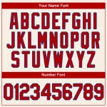 Personalized Red-Royal Cream Baseball Jersey for Kids - Customizable 3 Personalized Cream Red-Royal Baseball Jersey 3