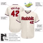 Custom Cream Red-Royal Baseball Jersey for Kids - Personalized Sports Apparel 4 Personalized Cream Red-Royal Baseball Jersey