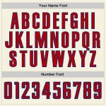 Custom Red-Royal Baseball Jersey for Kids, Personalized Cream Design, Size 6 Personalized Cream Red-Royal Baseball Jersey