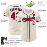 Personalized Red Cream Royal Baseball Jersey Custom Name 97 Edition Personalized Cream Red-Royal Baseball Jersey 97