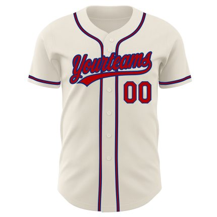Personalized Red Cream Royal Baseball Jersey Custom Name 97 Edition Personalized Cream Red-Royal Baseball Jersey 97