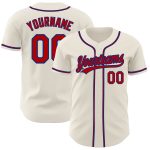 Personalized Red Cream Royal Baseball Jersey Custom Name 97 Edition Personalized Cream Red-Royal Baseball Jersey 97