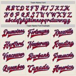 Custom Two Tone Bomber Jacket Red-Royal Full-Snap Varsity Letterman Personalized Personalized Cream Red-Royal Bomber Full-Snap