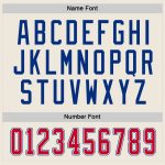 Custom Name and Number Cream Red-Royal Hockey Jersey - Personalized Team Jersey Personalized Cream Red-Royal Hockey Jersey