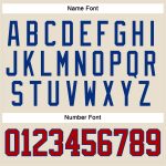 Personalized Red-Royal Hockey Jersey with Cream Lace Neck, Custom Sports Apparel Personalized Cream Red-Royal Hockey Lace