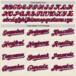 Personalized Red Cream Baseball Jersey - Custom Royal Line Design Personalized Cream Red-Royal Line Baseball Jersey
