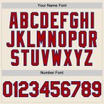 Personalized Red Cream Baseball Jersey - Custom Royal Line Design Personalized Cream Red-Royal Line Baseball Jersey