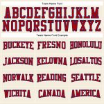 Personalized Red Royal Long Sleeve Performance T-Shirt for Men and Women Personalized Cream Red-Royal Long Sleeve Performance