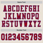 Personalized Red Royal Cream Mesh Football Jersey for Kids Size 3 Personalized Cream Red-Royal Mesh Football Jersey 3