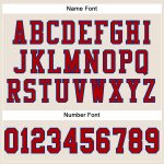 Personalized Red and Royal Cream Football Jersey for Kids Size 4 Personalized Cream Red-Royal Mesh Football Jersey 4