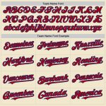Personalized Red-Royal Cream Throwback Baseball Jersey for Men and Women 2 Personalized Cream Red-Royal Mesh Throwback Baseball