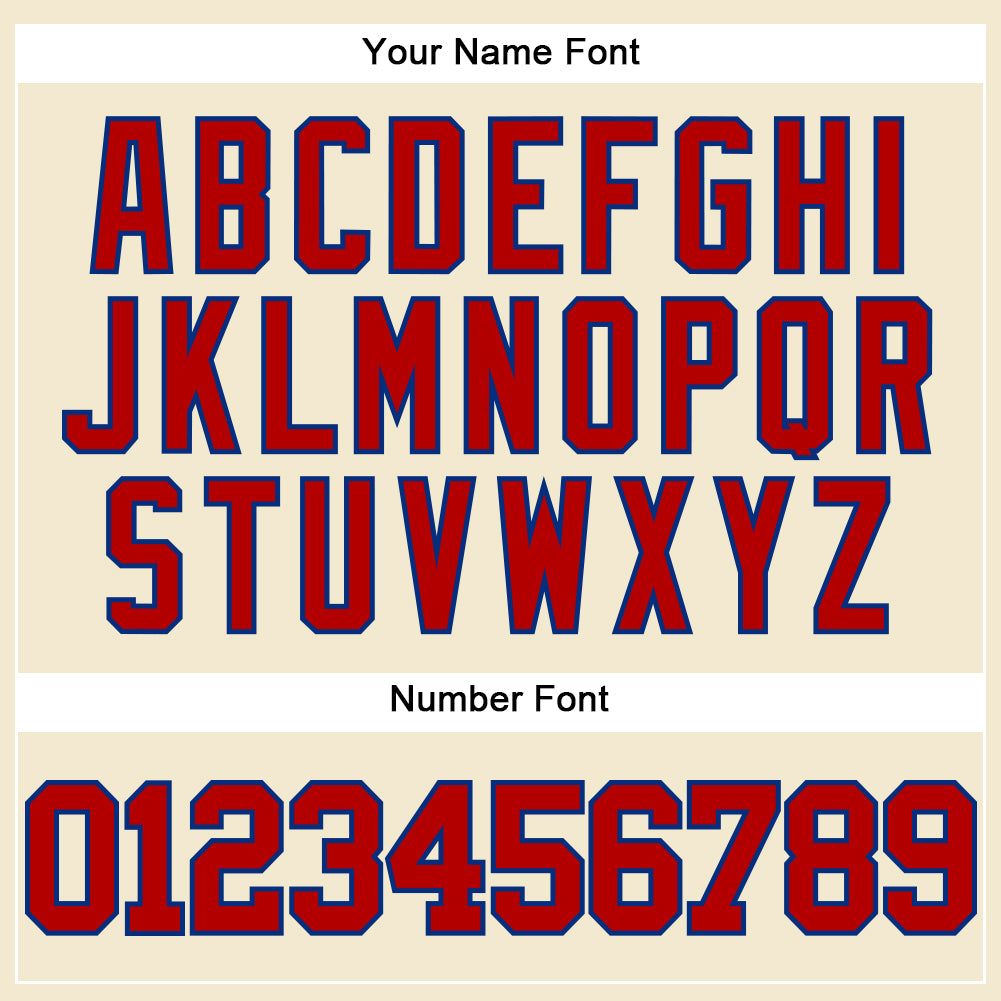 Personalized Red Cream Royal Baseball Jersey - Throwback Mesh Style, Size 3 Personalized Cream Red-Royal Mesh Throwback Baseball - Image 5