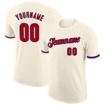 Personalized Red Cream Royal Performance T-Shirt for Men and Women 3 Personalized Cream Red-Royal Performance T-Shirt 3