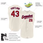 Personalized Red-Royal Cream Baseball Jersey Sleeveless for Men and Women Personalized Cream Red-Royal Sleeveless Baseball