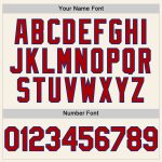 Personalized Red-Royal Cream Baseball Jersey Sleeveless for Men and Women Personalized Cream Red-Royal Sleeveless Baseball