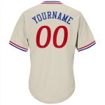 Personalized Red Royal Cream Throwback Rib Knit Baseball Jersey Shirt 2 Personalized Cream Red-Royal Throwback Rib-Knit Baseball