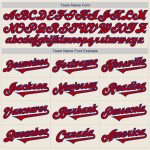 Personalized Red Royal Two Tone Baseball Jersey - Custom Cream Color Personalized Cream Red-Royal Two Tone Baseball Jersey