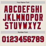 Personalized Red Royal Two Tone Baseball Jersey - Custom Cream Color Personalized Cream Red-Royal Two Tone Baseball Jersey
