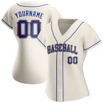Custom Cream and Royal Gold Authentic Baseball Jersey - Personalized Sports Apparel Personalized Cream Royal-Gold Authentic