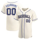 Custom Cream and Royal Gold Authentic Baseball Jersey - Personalized Sports Apparel Personalized Cream Royal-Gold Authentic