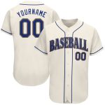 Custom Royal-Gold Baseball Jersey with Personalized Name and Number - Authentic Team Apparel Personalized Cream Royal-Gold