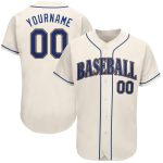 Personalized Royal Gold Baseball Jersey for Men and Women - Custom Cream Jersey Personalized Cream Royal-Gold Baseball Jersey
