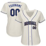 Personalized Royal Gold Baseball Jersey for Men and Women - Custom Cream Jersey Personalized Cream Royal-Gold Baseball Jersey