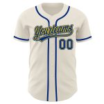 Personalized Royal Gold Baseball Jersey - Custom Cream Jersey for Adults Personalized Cream Royal-Gold Baseball Jersey 4