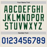 Personalized Royal Green Basketball Jersey - Cream Throwback Style Personalized Cream Royal-Green Throwback Basketball Jersey