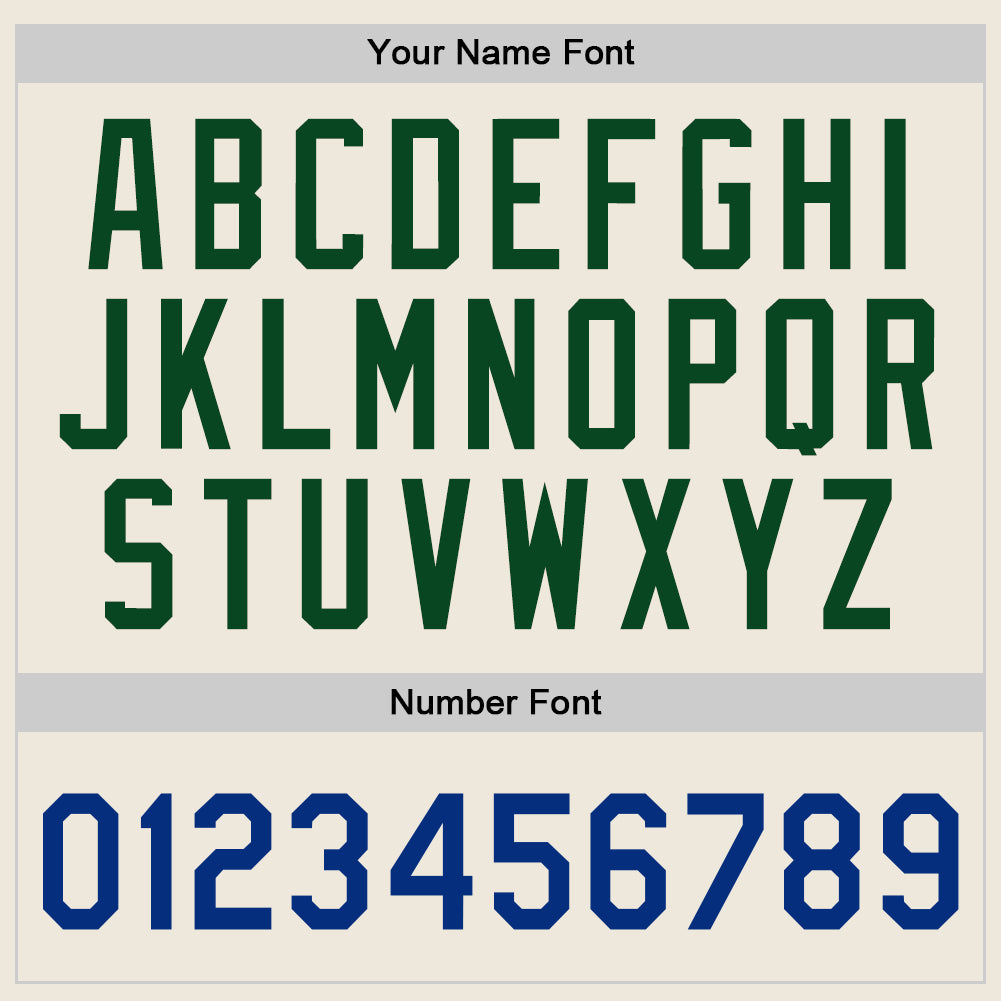 Personalized Cream Royal-Green Throwback Basketball Jersey Personalized Royal Green Basketball Jersey - Cream Throwback Style Personalized Cream Royal-Green Throwback Basketball Jersey - Image 4