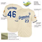 Custom Cream Royal Mesh Baseball Jersey - Personalized Throwback Style Jersey Personalized Cream Royal Mesh Throwback Baseball