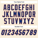 Custom Name and Number Baseball Jersey - Personalized Cream Royal-Orange Authentic Sports Apparel Personalized Cream Royal-Orange