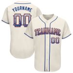 Custom Name and Number Personalized Royal-Orange Baseball Jersey - Authentic Drift Fashion Team Apparel Personalized Cream