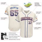Custom Name and Number Personalized Royal-Orange Baseball Jersey - Authentic Drift Fashion Team Apparel Personalized Cream