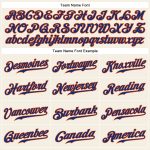 Custom Name and Number Personalized Cream Royal-Orange Sleeveless Baseball Jersey for Team Personalized Cream Royal-Orange
