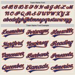 Personalized Royal-Orange Baseball Jersey - Custom Cream Style, Size 2 Personalized Cream Royal-Orange Baseball Jersey 2
