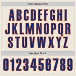 Personalized Cream Orange Baseball Jersey for Adults - Customizable Sportswear Personalized Cream Royal-Orange Baseball Jersey
